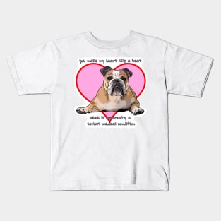 Bulldog Valentine Kids T-Shirt